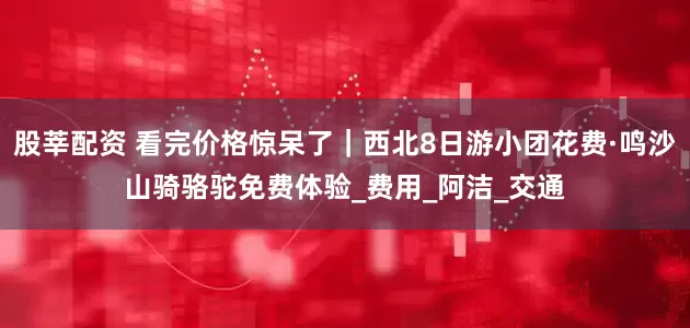 股莘配资 看完价格惊呆了｜西北8日游小团花费·鸣沙山骑骆驼免费体验_费用_阿洁_交通