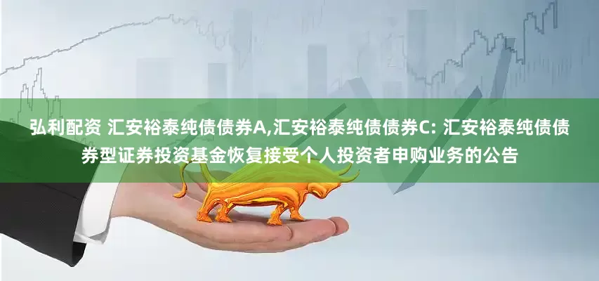 弘利配资 汇安裕泰纯债债券A,汇安裕泰纯债债券C: 汇安裕泰纯债债券型证券投资基金恢复接受个人投资者申购业务的公告